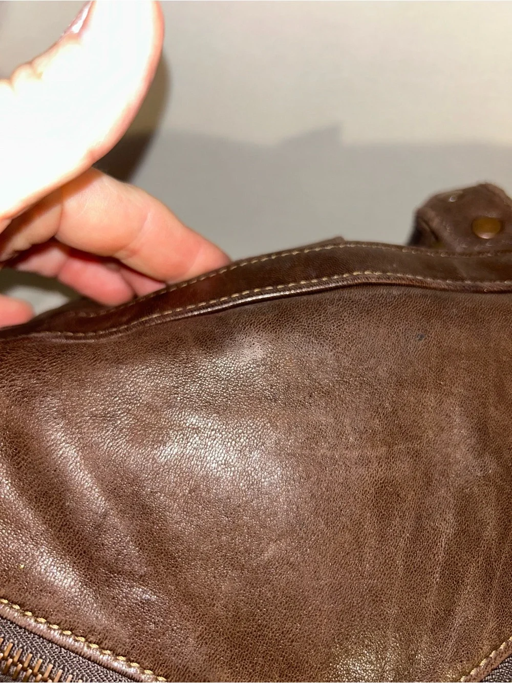 Botkier Dark Brown Leather Hobo with Top Handles and Chain Strap